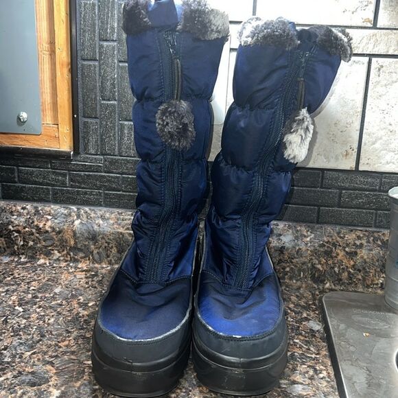 Pajar Canada "Toboggan 2.0" Tall Nylon Boots dark blue size 8.5 - Picture 2 of 16